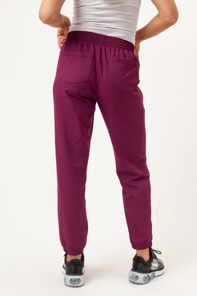 Women's Cherokee Ultra scrubs set (V-neck top, Jogger trousers) wine-7