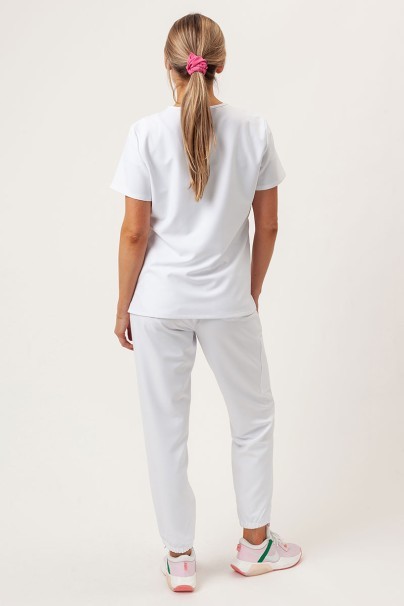 Women's Cherokee Ultra scrubs set (V-neck top, Jogger trousers) white-2