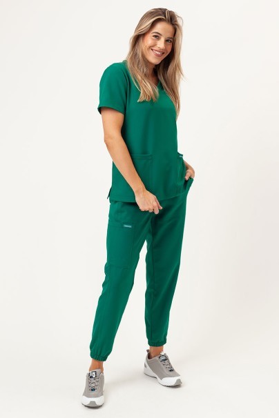 Women's Cherokee Ultra V-neck scrub top hunter green-1