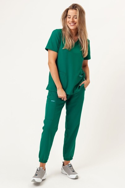 Women's Cherokee Ultra V-neck scrub top hunter green-5