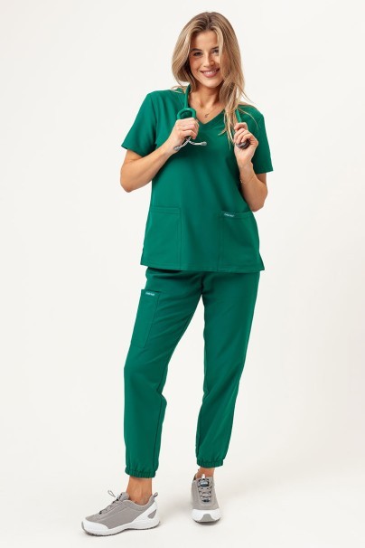 Women's Cherokee Ultra V-neck scrub top hunter green-7