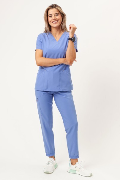 Women's Dickies EDS NXT V-neck scrub top ceil blue-7