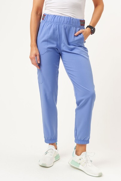 Women's Dickies EDS NXT scrubs set (V-neck top, Jogger trousers) ceil blue-8