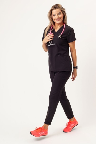 Women's Dickies EDS NXT V-neck scrub top black-2