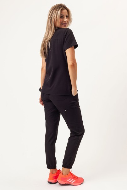 Women's Dickies EDS NXT scrubs set (V-neck top, Jogger trousers) black-1