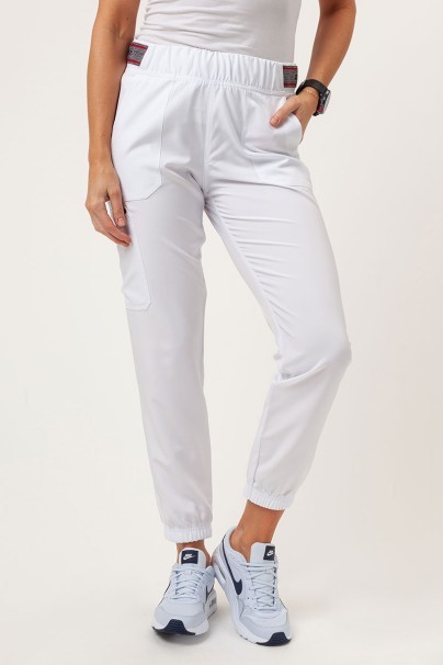 Women's Dickies EDS NXT scrubs set (V-neck top, Jogger trousers) white-8