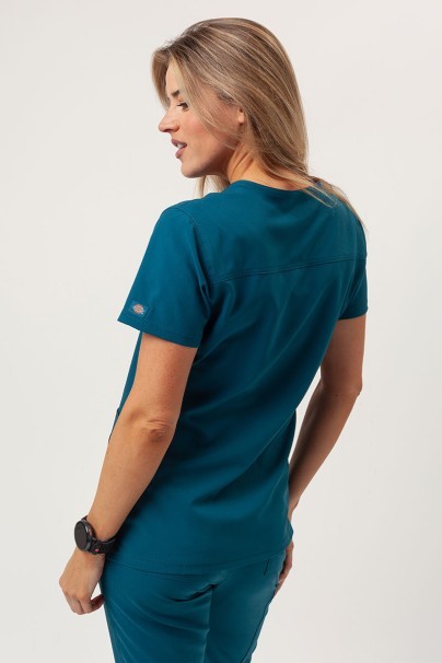 Women's Dickies EDS NXT V-neck scrub top caribbean blue-4