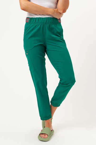 Women's Dickies EDS NXT scrubs set (V-neck top, Jogger trousers) hunter green-7