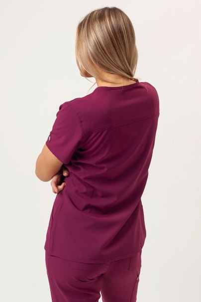 Women's Dickies EDS NXT V-neck scrub top wine-3