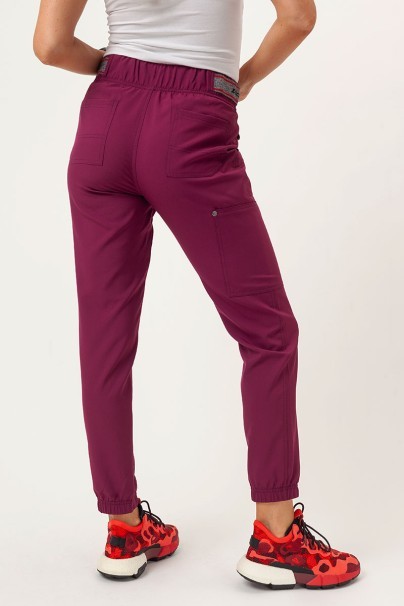 Women's Dickies EDS NXT Mid Rise scrub jogger trousers wine-2