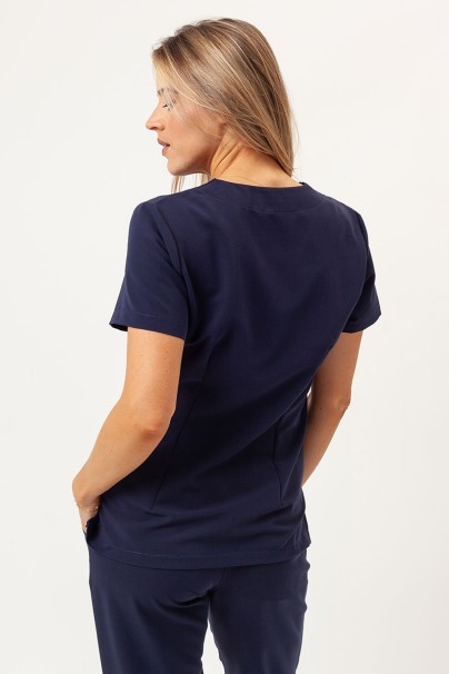 Women's Sunrise Uniforms Premium Aura scrub top navy-2