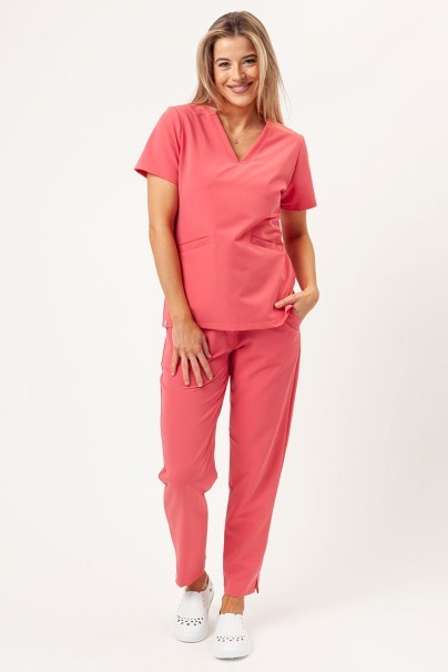 Women's Sunrise Uniforms Premium Aura scrub top coral-4