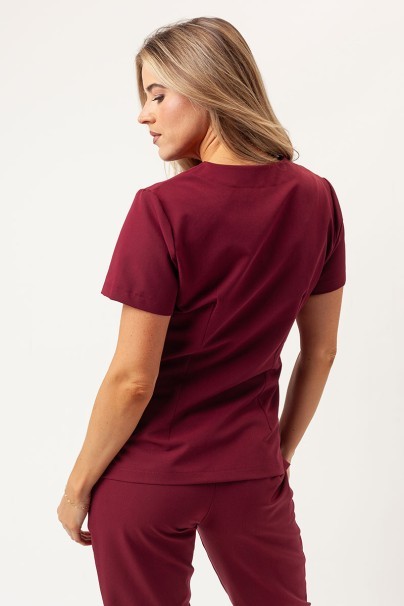 Women's Sunrise Uniforms Premium Aura scrub top plum-2