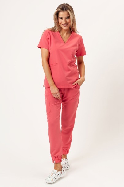 Women's Sunrise Uniforms Premium Vibe scrub jogger trousers coral-1