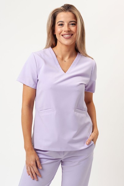 Women's Sunrise Uniforms Premium scrubs set (Aura top, Vibe jogger trousers) lavender-3