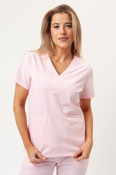 Women's Sunrise Uniforms Premium scrubs set (Aura top, Vibe jogger trousers) blush pink-2