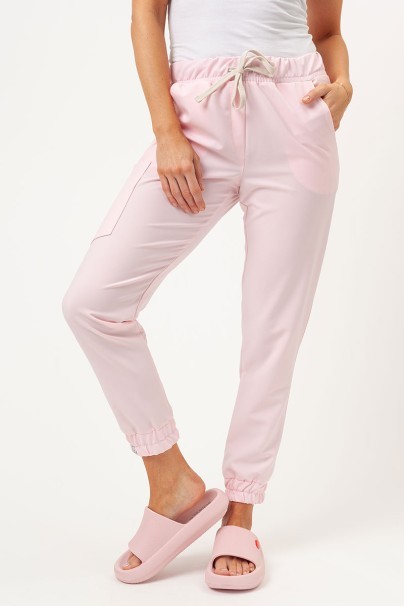 Women's Sunrise Uniforms Premium scrubs set (Aura top, Vibe jogger trousers) blush pink-6