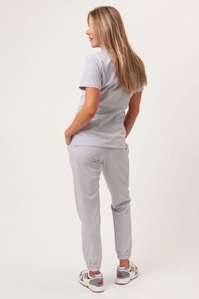 Women's Sunrise Uniforms Premium scrubs set (Aura top, Vibe jogger trousers) quiet grey-2