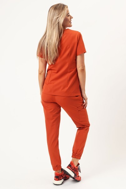 Women's Sunrise Uniforms Premium scrubs set (Aura top, Vibe jogger trousers) rooibos tea-2