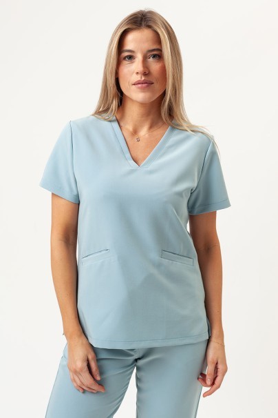 Women's Sunrise Uniforms Premium scrubs set (Aura top, Pride trousers) aqua-2