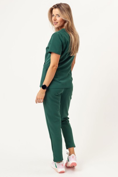 Women's Sunrise Uniforms Premium scrubs set (Aura top, Pride trousers) bottle green-2