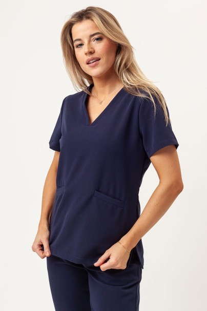 Women's Sunrise Uniforms Premium scrubs set (Aura top, Pride trousers) navy-2