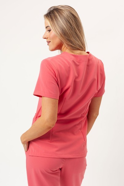 Women's Sunrise Uniforms Premium scrubs set (Aura top, Pride trousers) coral-3