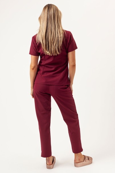 Women's Sunrise Uniforms Premium scrubs set (Aura top, Pride trousers) plum-2