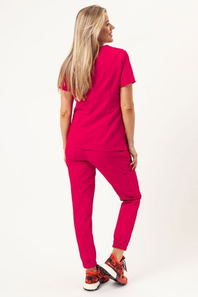 Women's Sunrise Uniforms Premium Aura scrub top raspberry-2