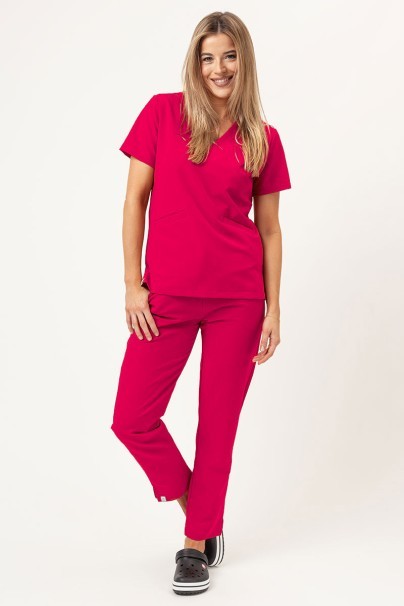 Women's Sunrise Uniforms Premium Aura scrub top raspberry-2