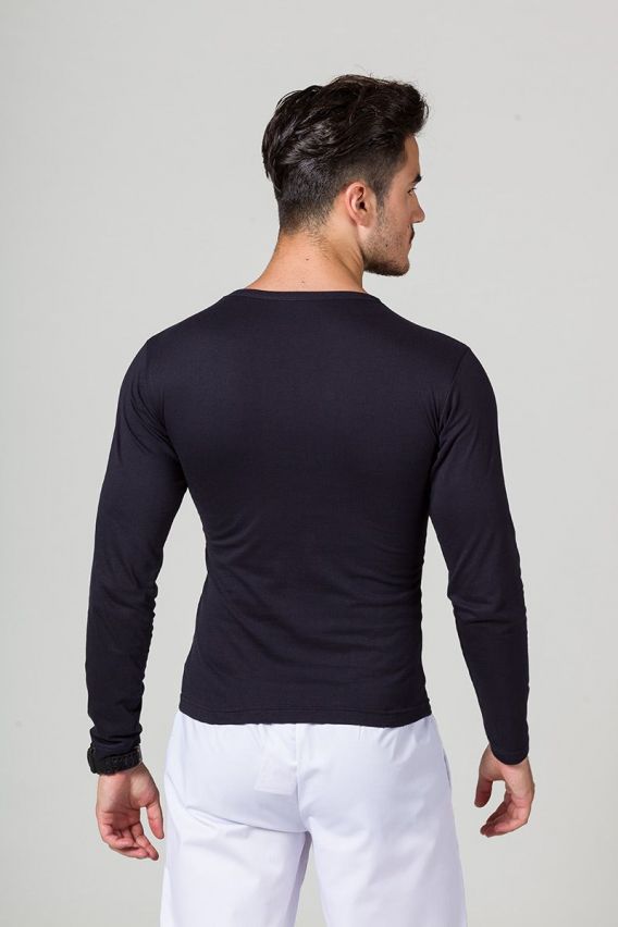 Men’s Malfini Fit long sleeve t-shirt navy blue-2