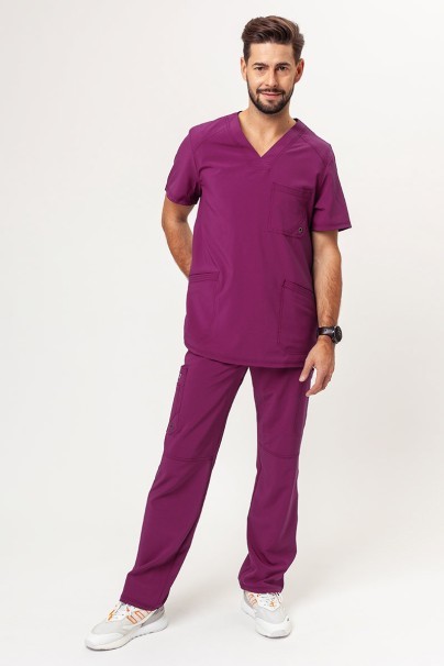 Men’s Cherokee Infinity V-neck scrub top wine-6