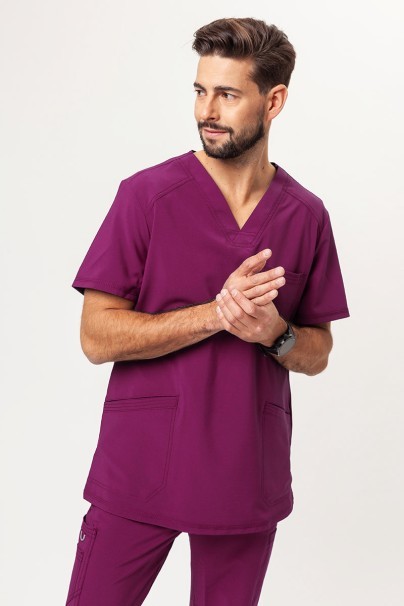 Men's Cherokee Infinity (V-neck top, Fly trousers) scrubs set wine-2