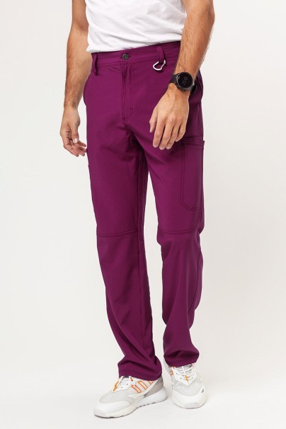 Men's Cherokee Infinity (V-neck top, Fly trousers) scrubs set wine-7