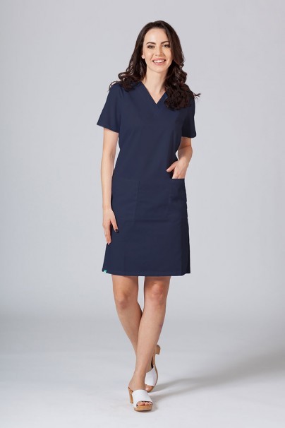 Women’s Sunrise Uniforms straight scrub dress navy-2