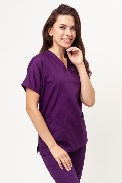 Women's Cherokee Originals scrubs set (V-neck top, N.Rise trousers) eggplant-2