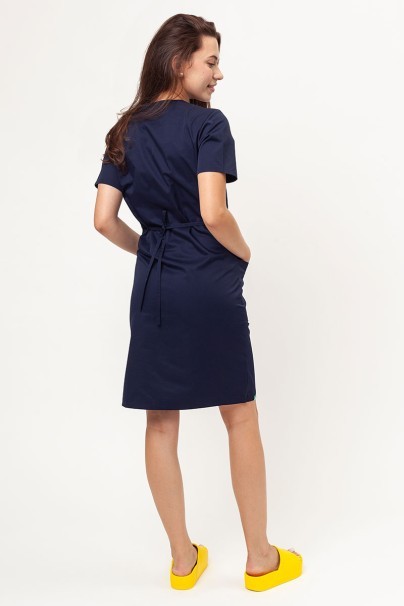 Women’s Sunrise Uniforms straight scrub dress navy-2