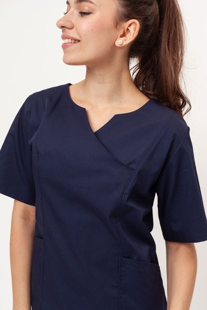 Women’s Sunrise Uniforms classic scrub dress navy-2