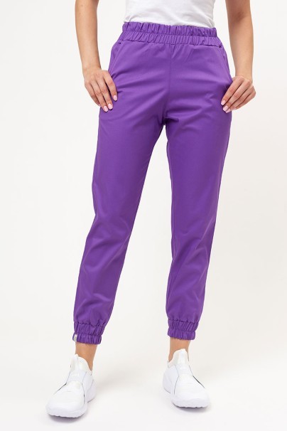 Women's Sunrise Uniforms Basic Jogger FRESH scrubs set (Light top, Easy trousers) violet-6