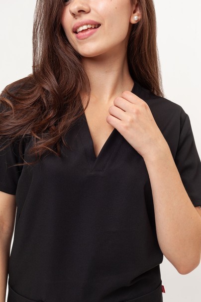 Women's Velilla Microfiber scrub top black-2