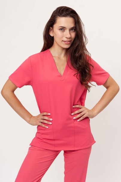 Women's Velilla Microfiber scrubs set coral-2