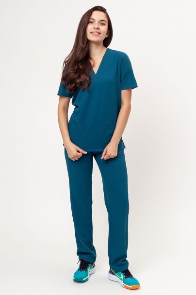 Women's Velilla Microfiber scrub top caribbean blue-4