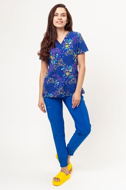 Women's Cherokee Prints V-neck scrub top Patchwork Pop-5