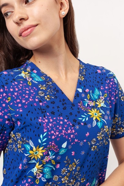 Women's Cherokee Prints V-neck scrub top Patchwork Pop-2