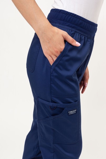 Women's Cherokee Revolution Mid Rise scrub jogger trousers navy-6