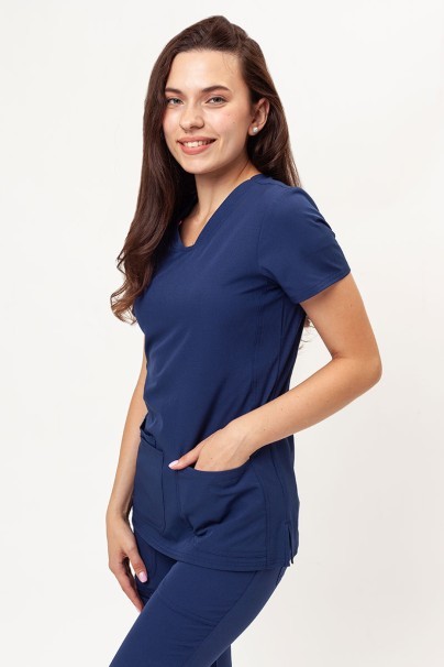 Women's Heartsoul Break on Through V-neck scrubs set navy-2