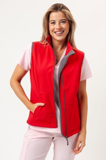 Women's softshell vest Malfini Vision red-5