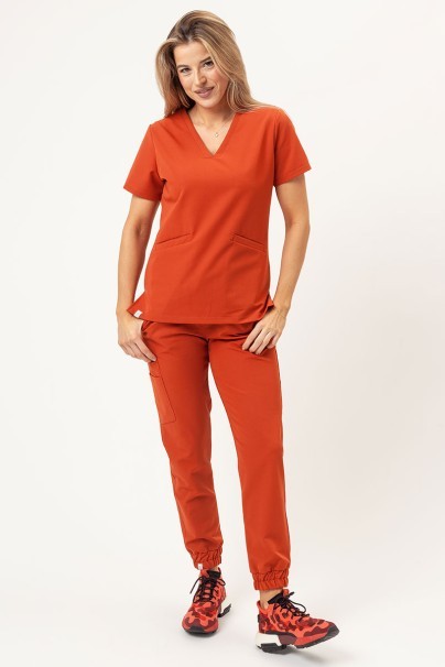 Women's Sunrise Uniforms Premium Aura scrub top rooibos tea-5