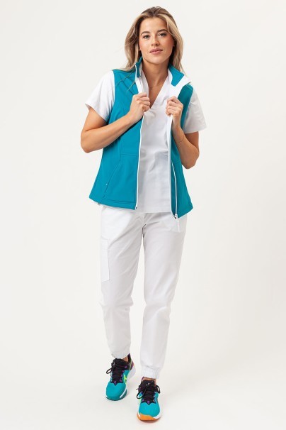 Women's softshell vest Malfini Vision turquoise-2