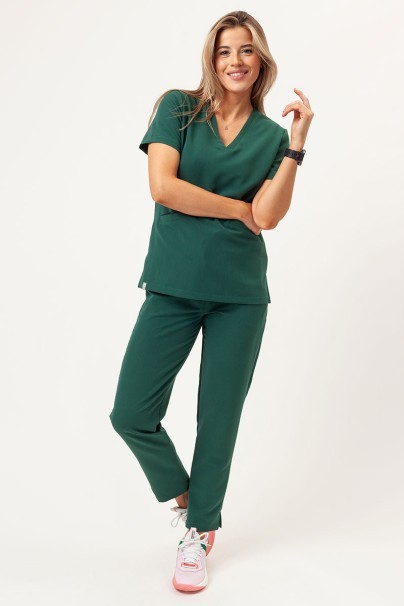 Women's Sunrise Uniforms Premium Aura scrub top bottle green-2